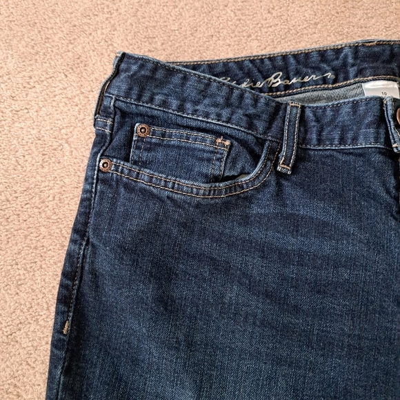 Eddie Bauer Jeans Womens 10 Blue Denim Slim Fit Mid Rise - Picture 3 of 13